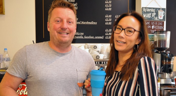 TeamJobs sack single use plastic from their coffee runs